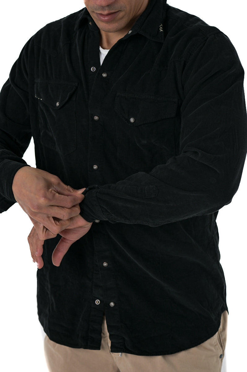 Spy Black Velvet Shirt FW24/25