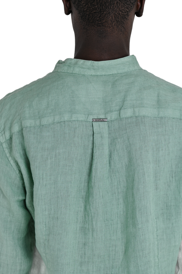 Camicia in lino regular Paul Lino Verde Acqua SS24