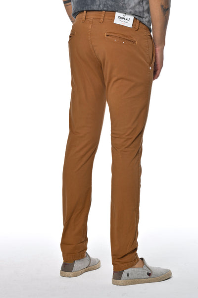 Pantaloni in cotone slim Kinos Caramello SS26