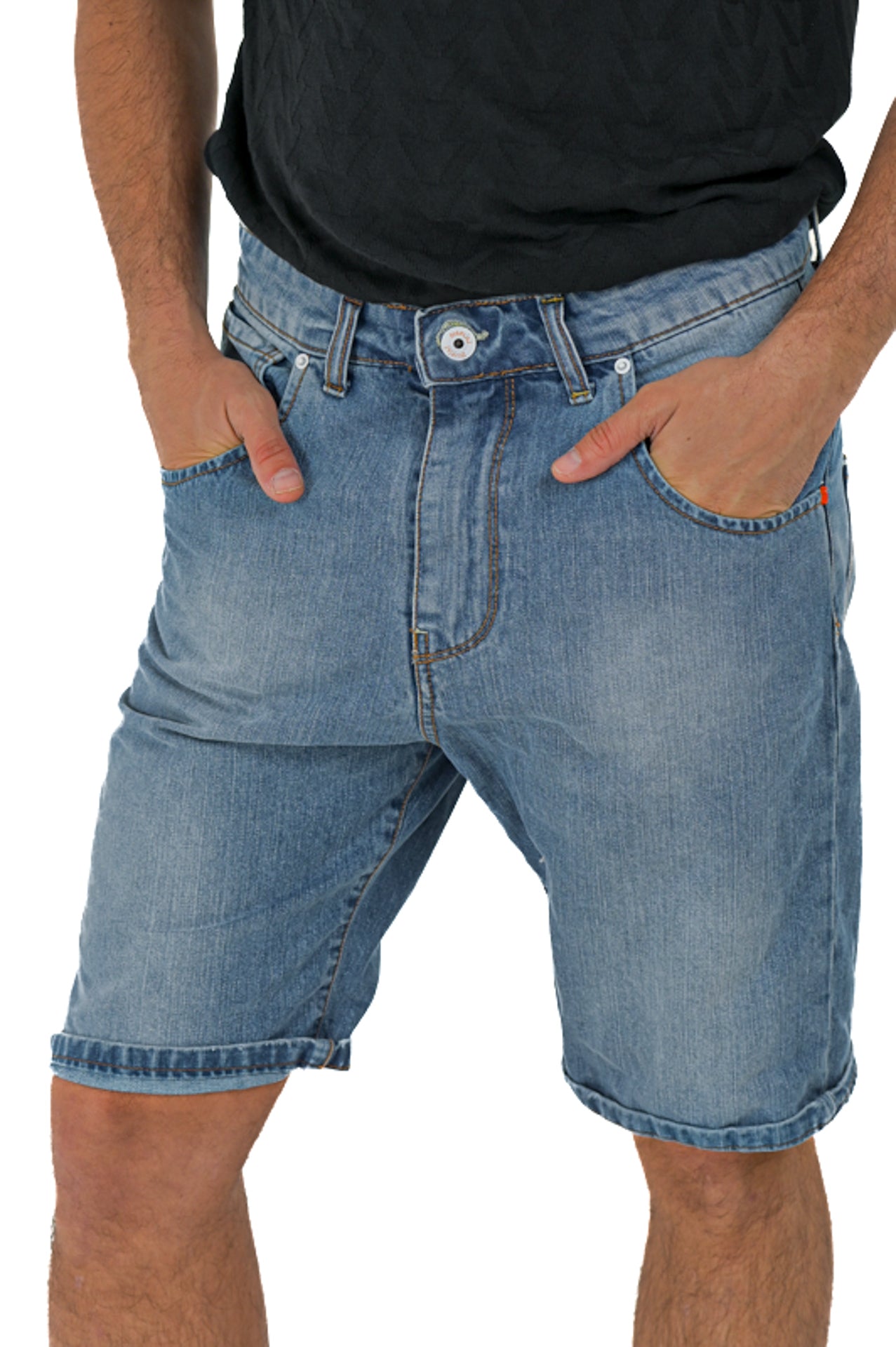 GIS Music Light regular denim shorts