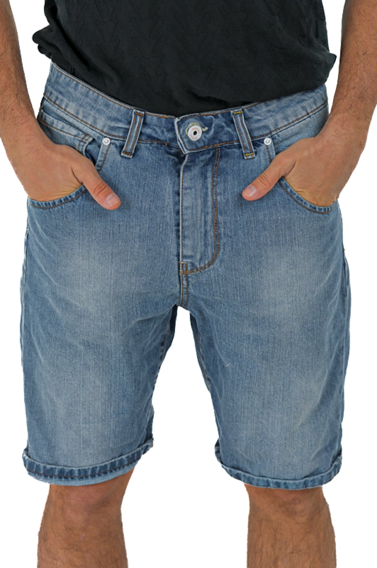 GIS Music Light regular denim shorts