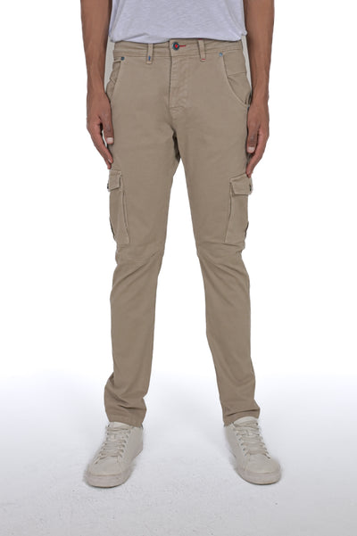Cezanne beige slim cotton trousers FW24/25