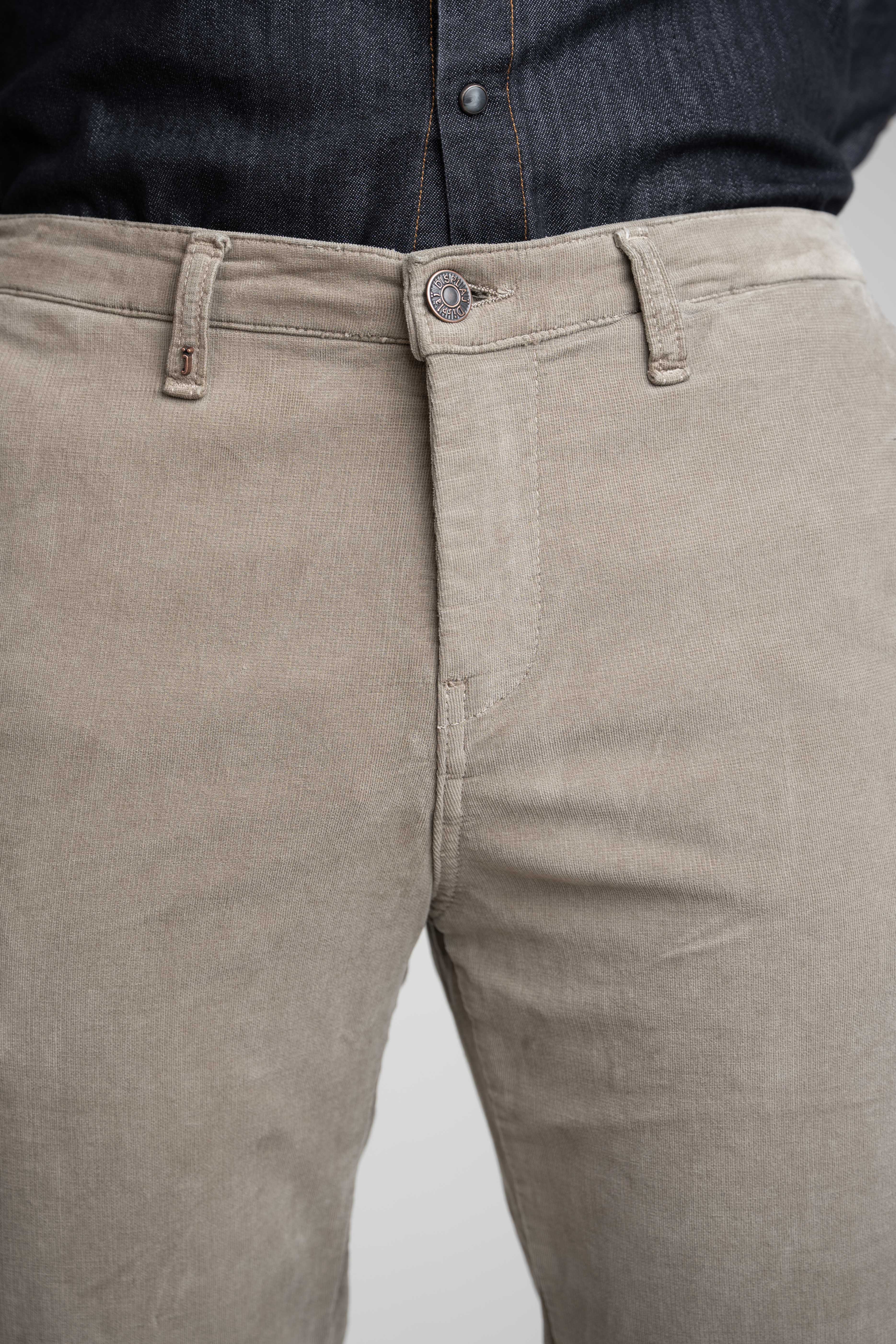 Pantaloni in Velluto Regular Sonic Smoth