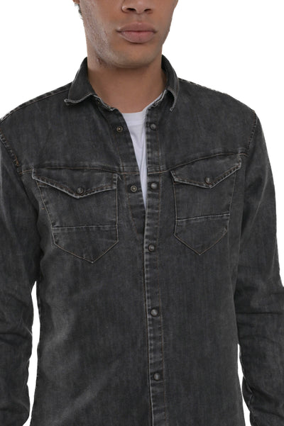 Camicia in denim regular Park Blk AI01 FW24/25
