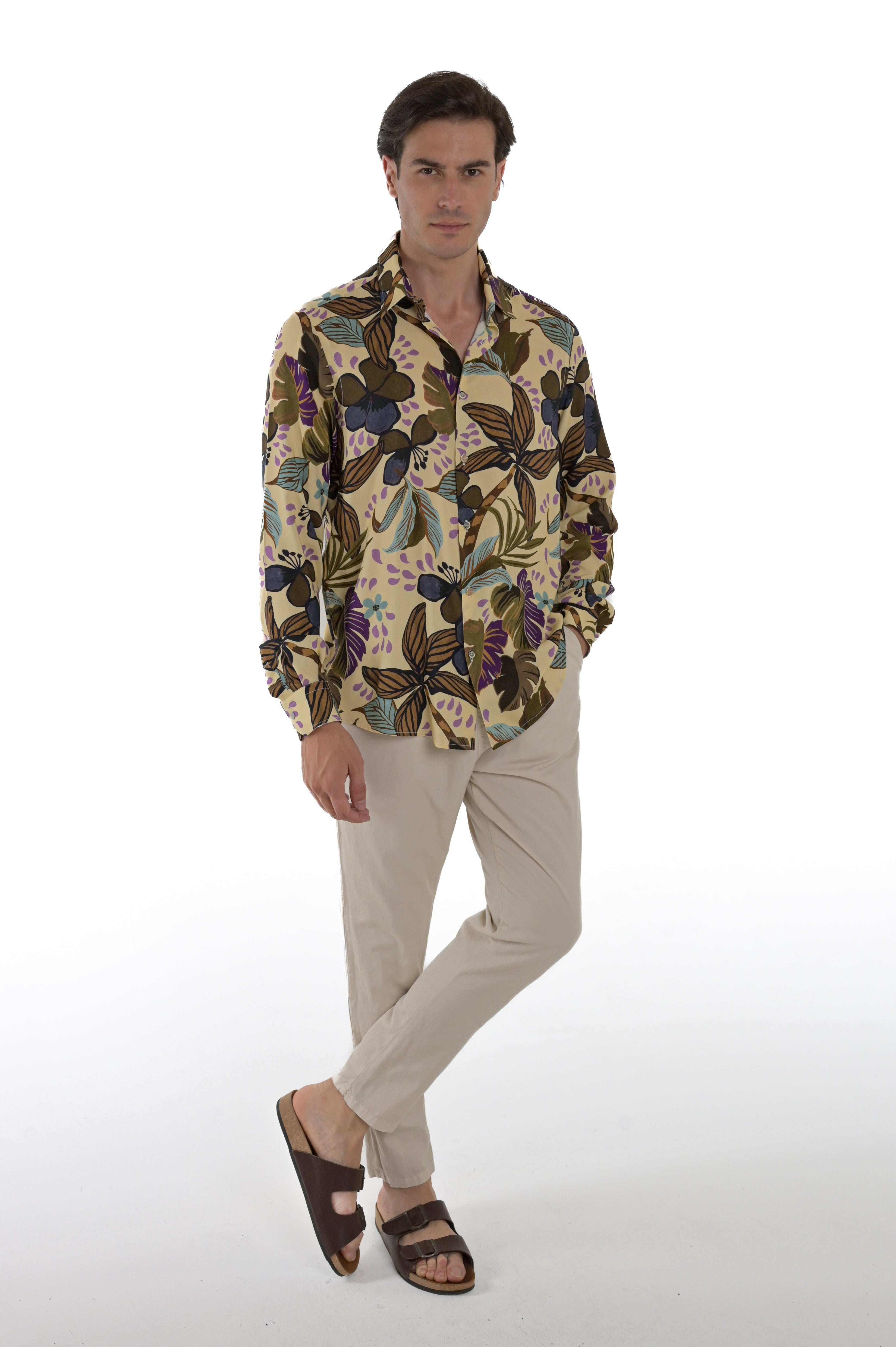 Pantaloni in lino tapered New Private Canarie SS25