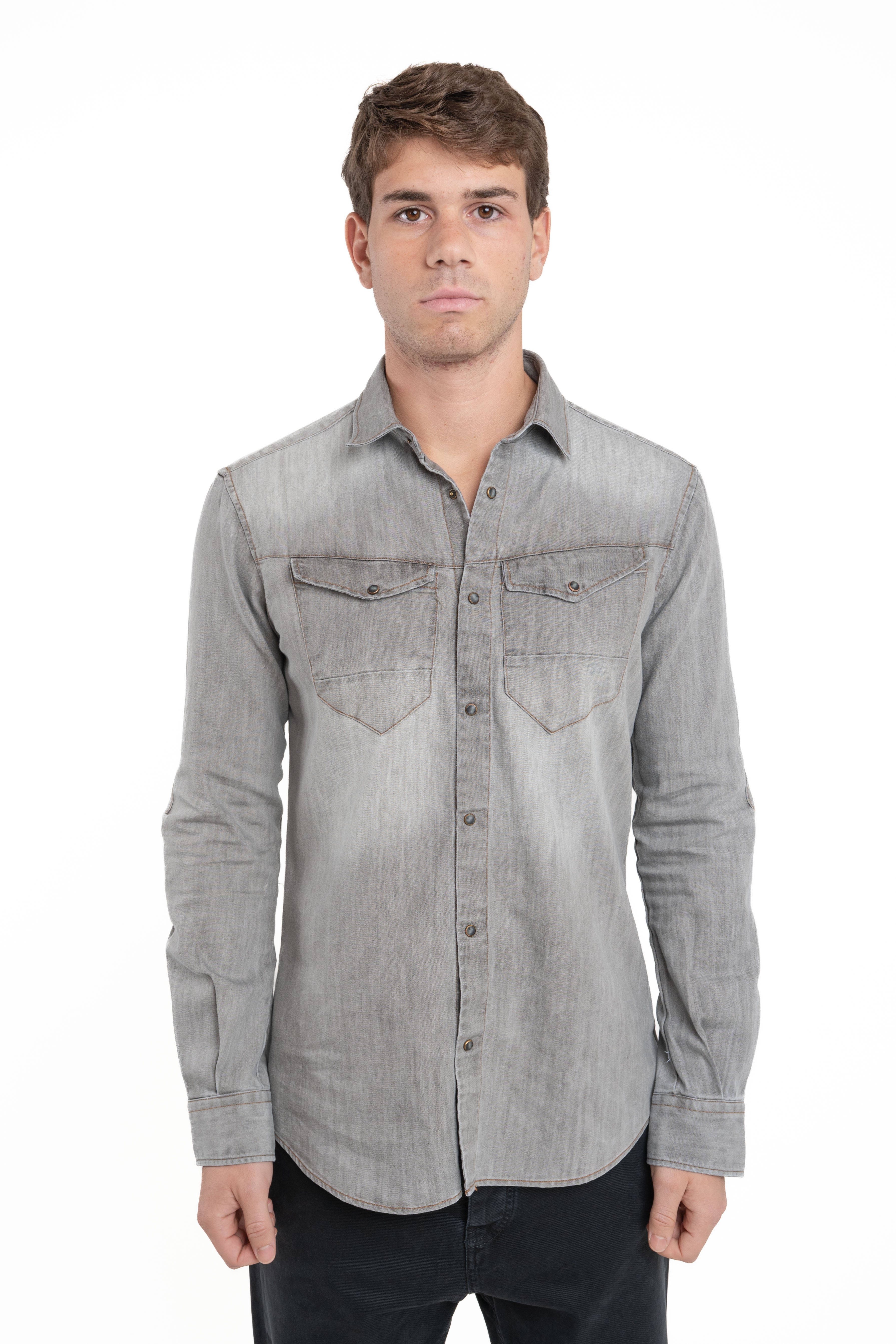 Camicia Denim regular Park Blk NE02