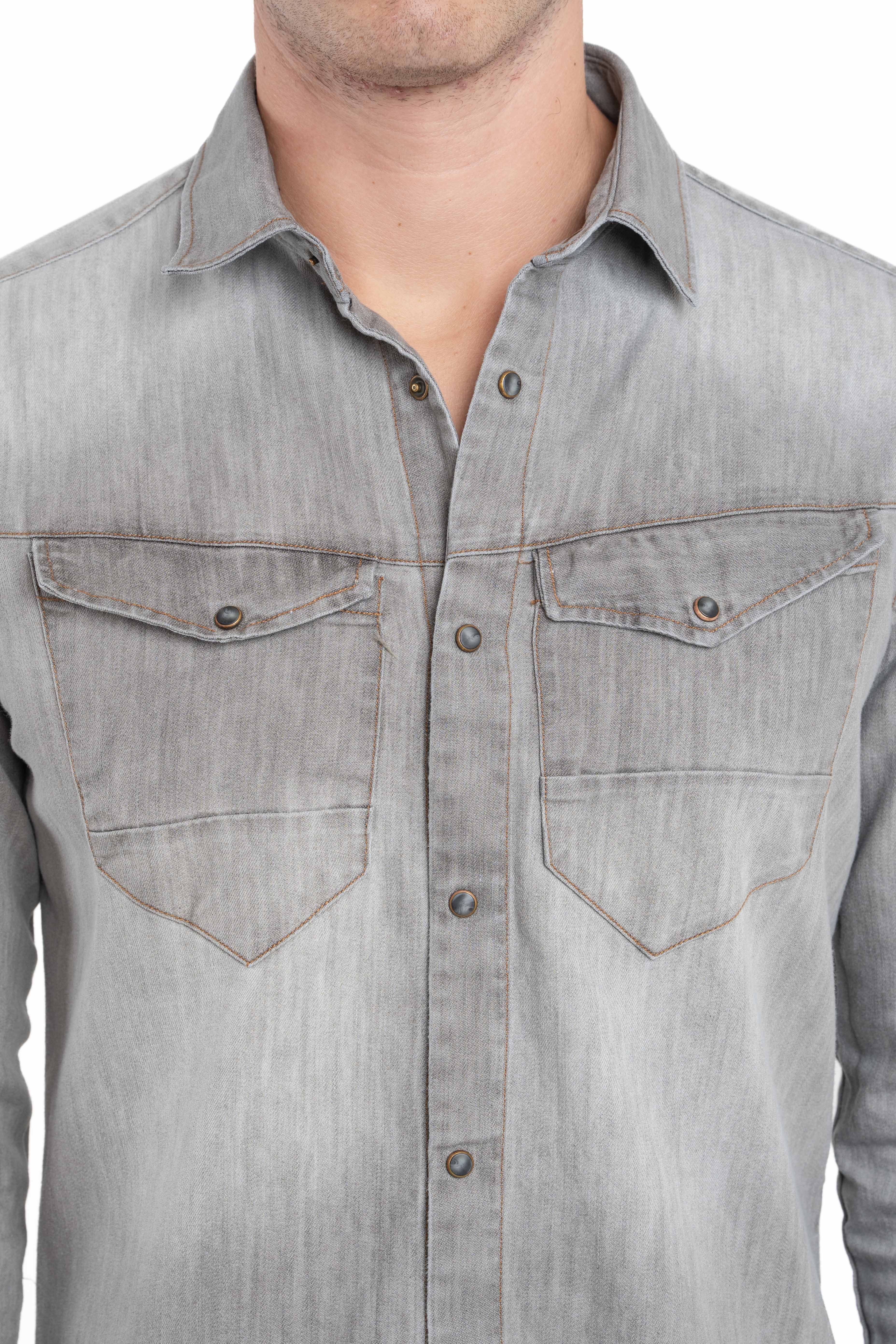 Camicia Denim regular Park Blk NE02