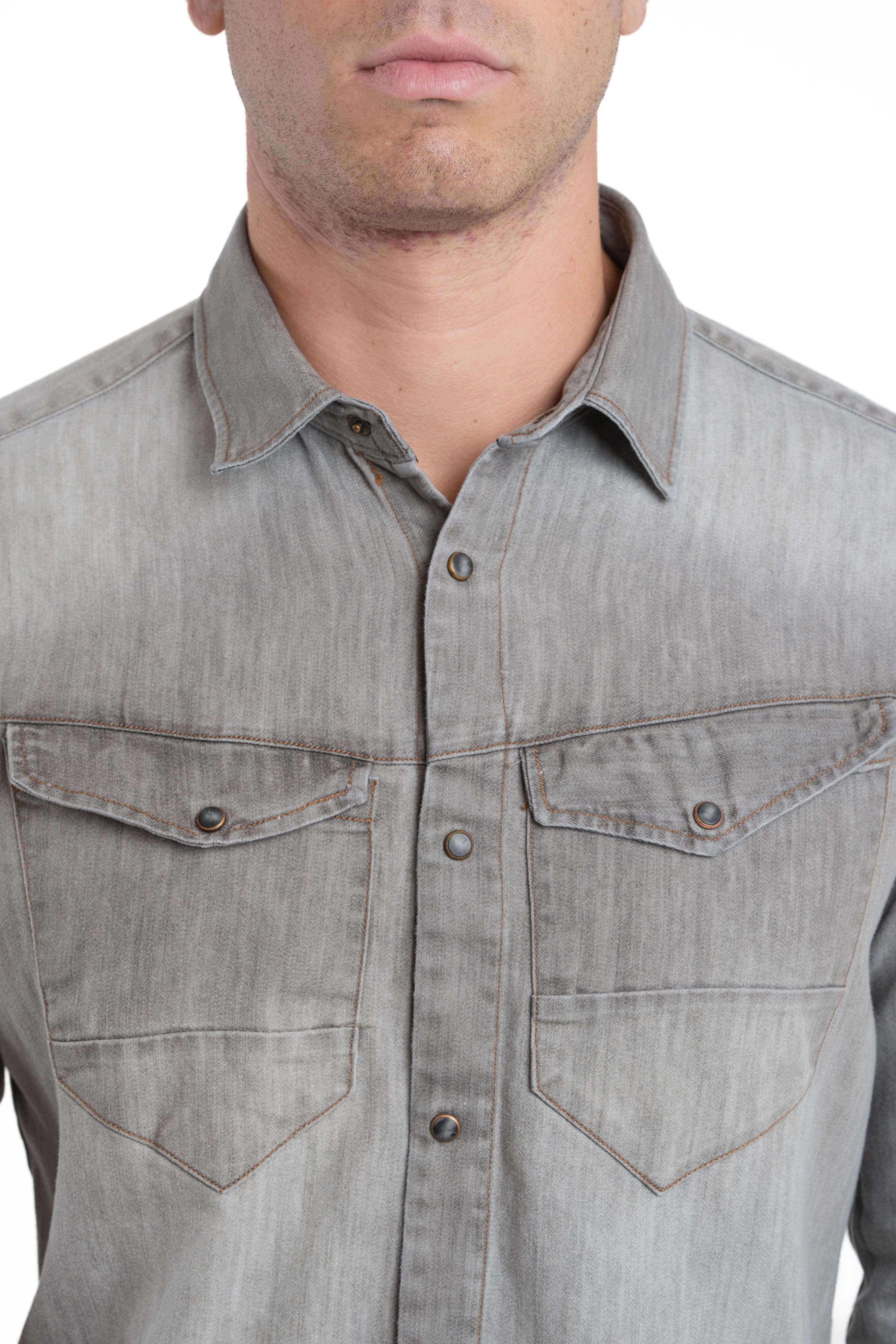 Camicia Denim regular Park Blk NE02