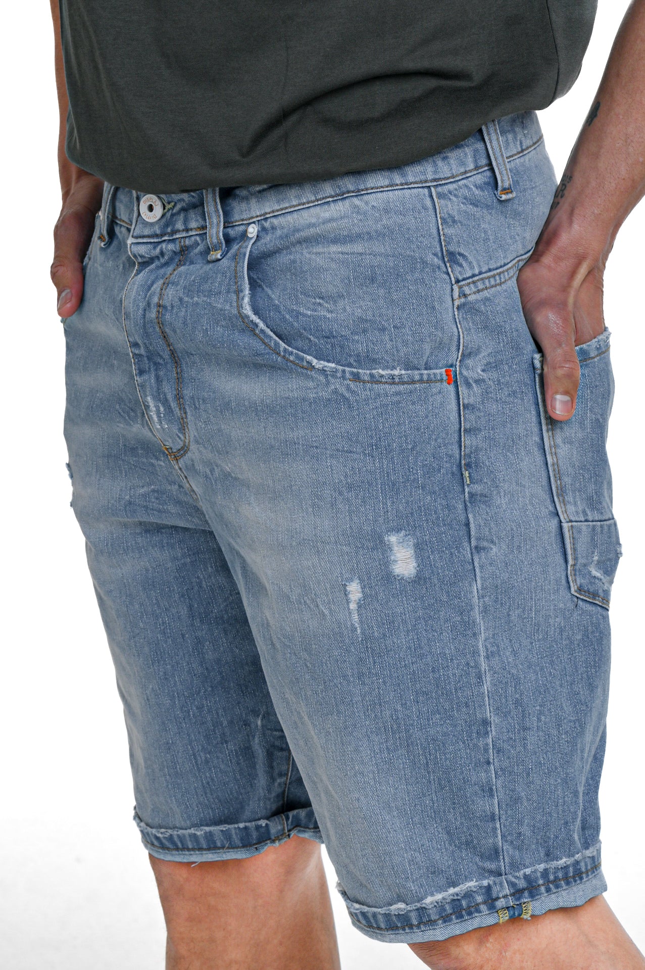 GIS PR10 SS25 regular denim shorts