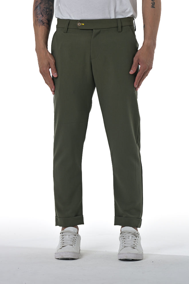 Classic slim Racket Wool earth trousers FW24/25