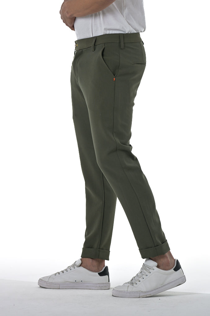 Classic slim Racket Wool earth trousers FW24/25