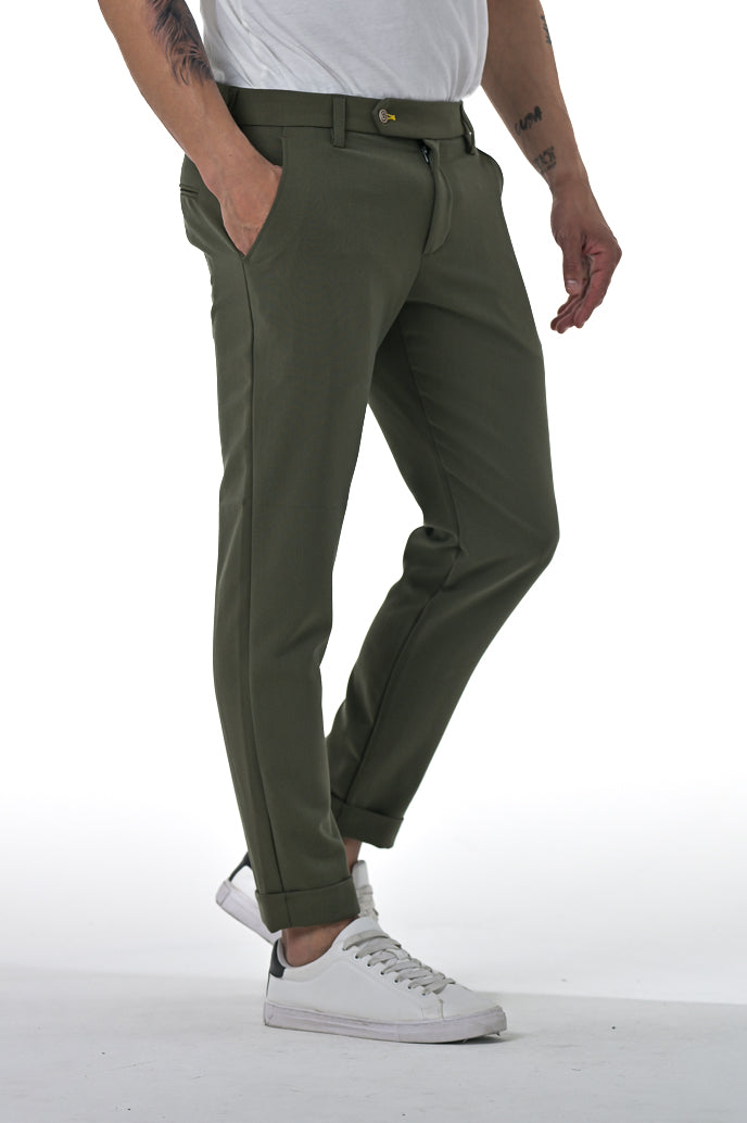 Classic slim Racket Wool earth trousers FW24/25