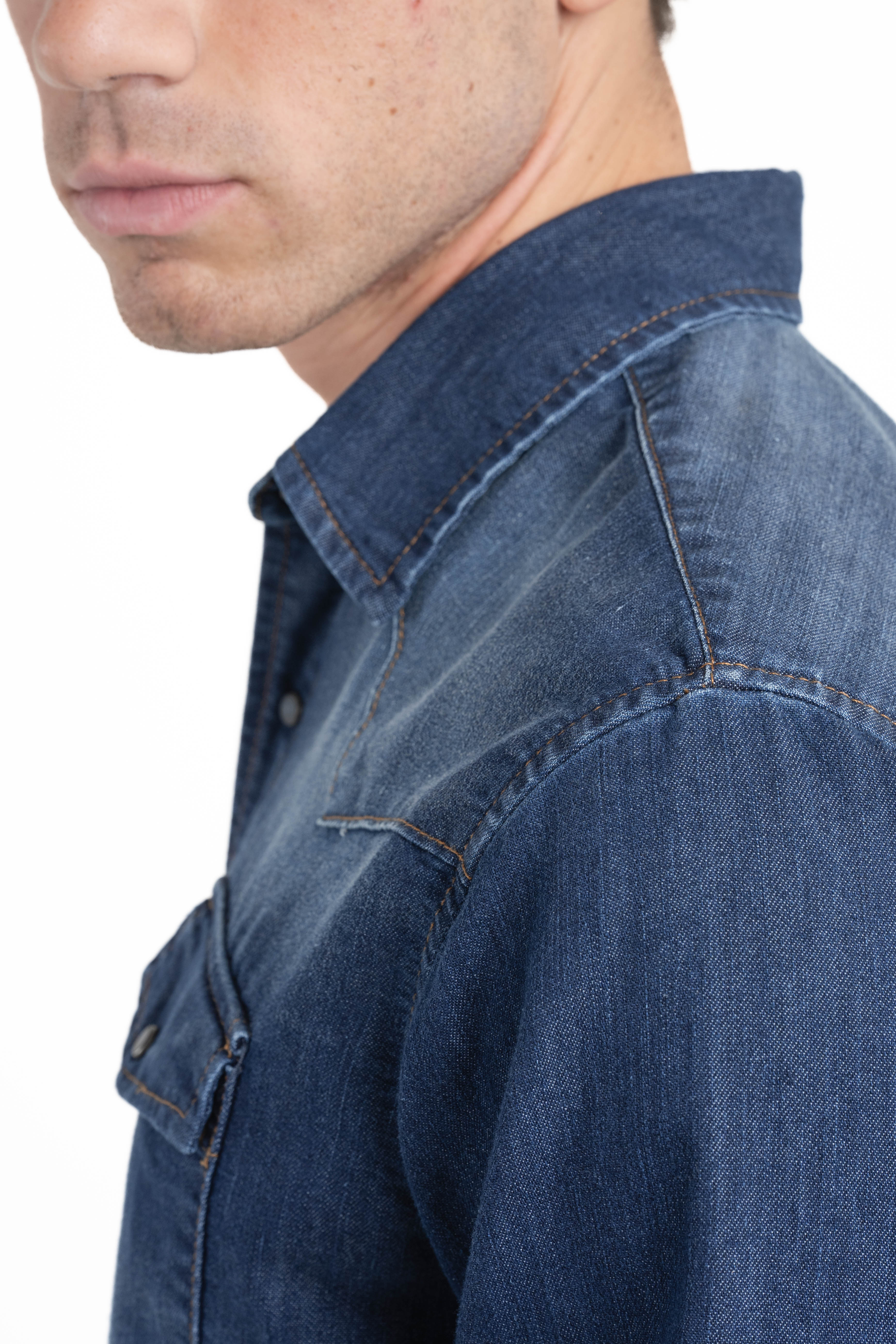 Camicia Denim regular Spy Music Scuro