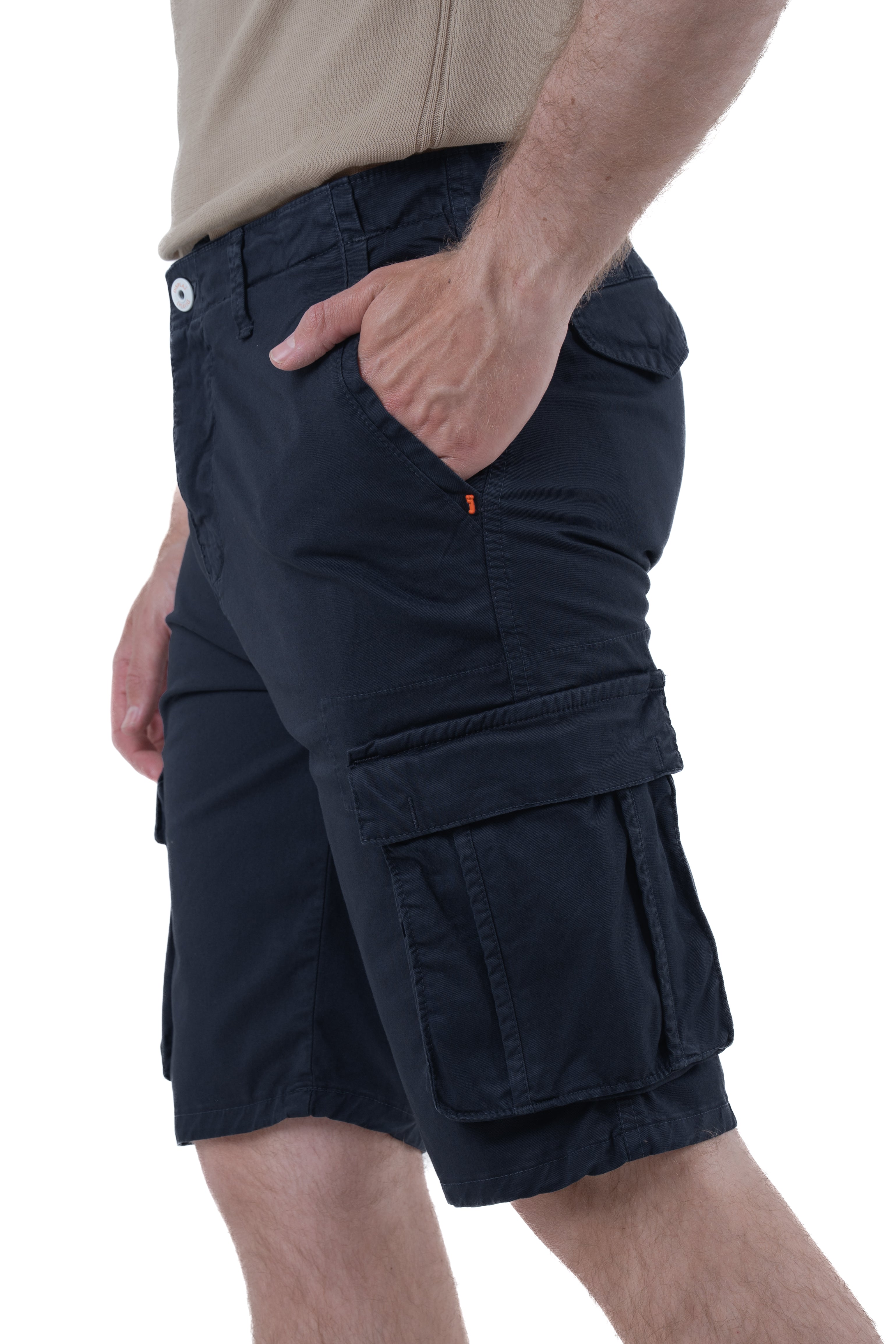 Bermuda in cotone regular Cargo Blu SS26