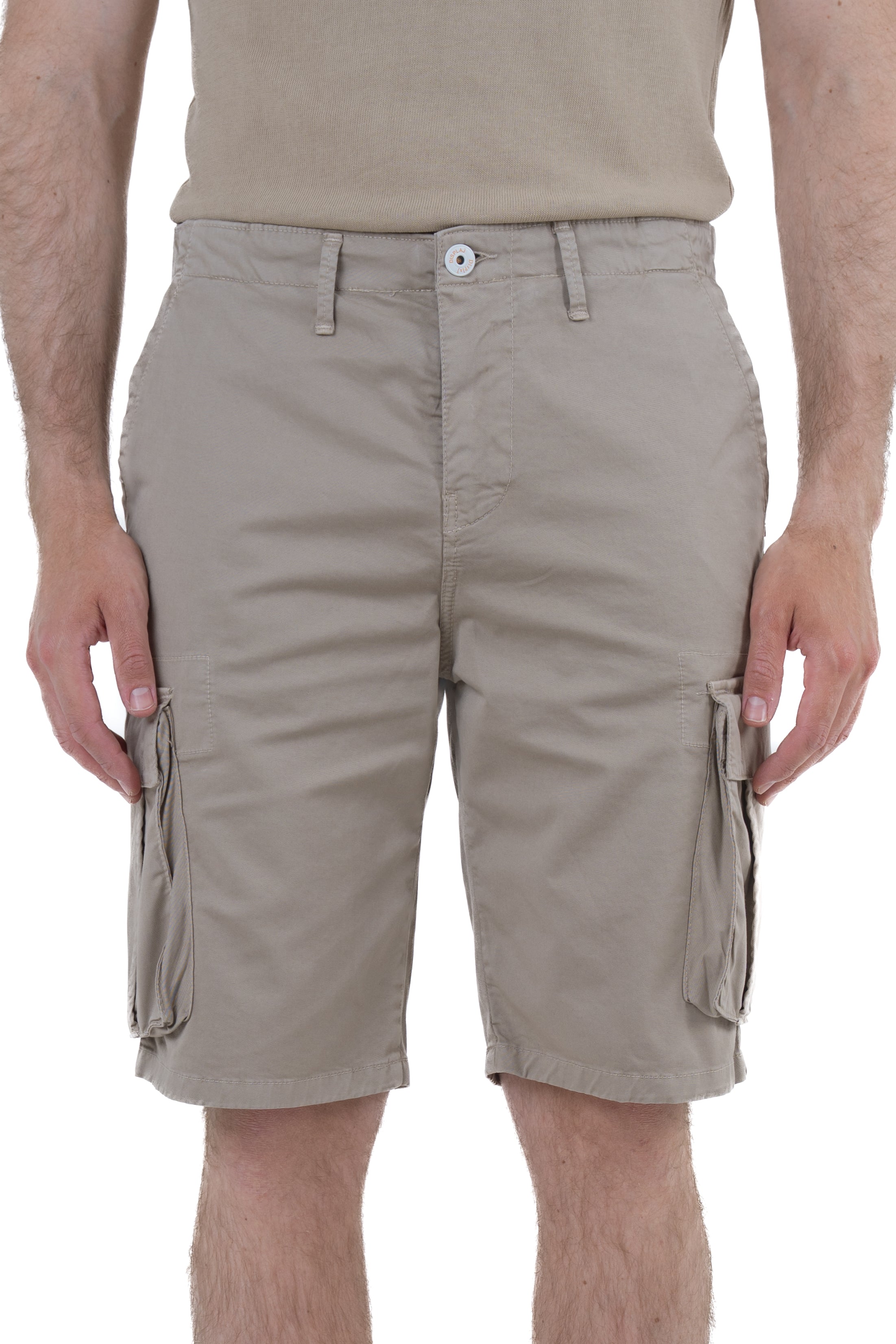 Regular Cotton Bermuda Shorts Cargo Sand SS25