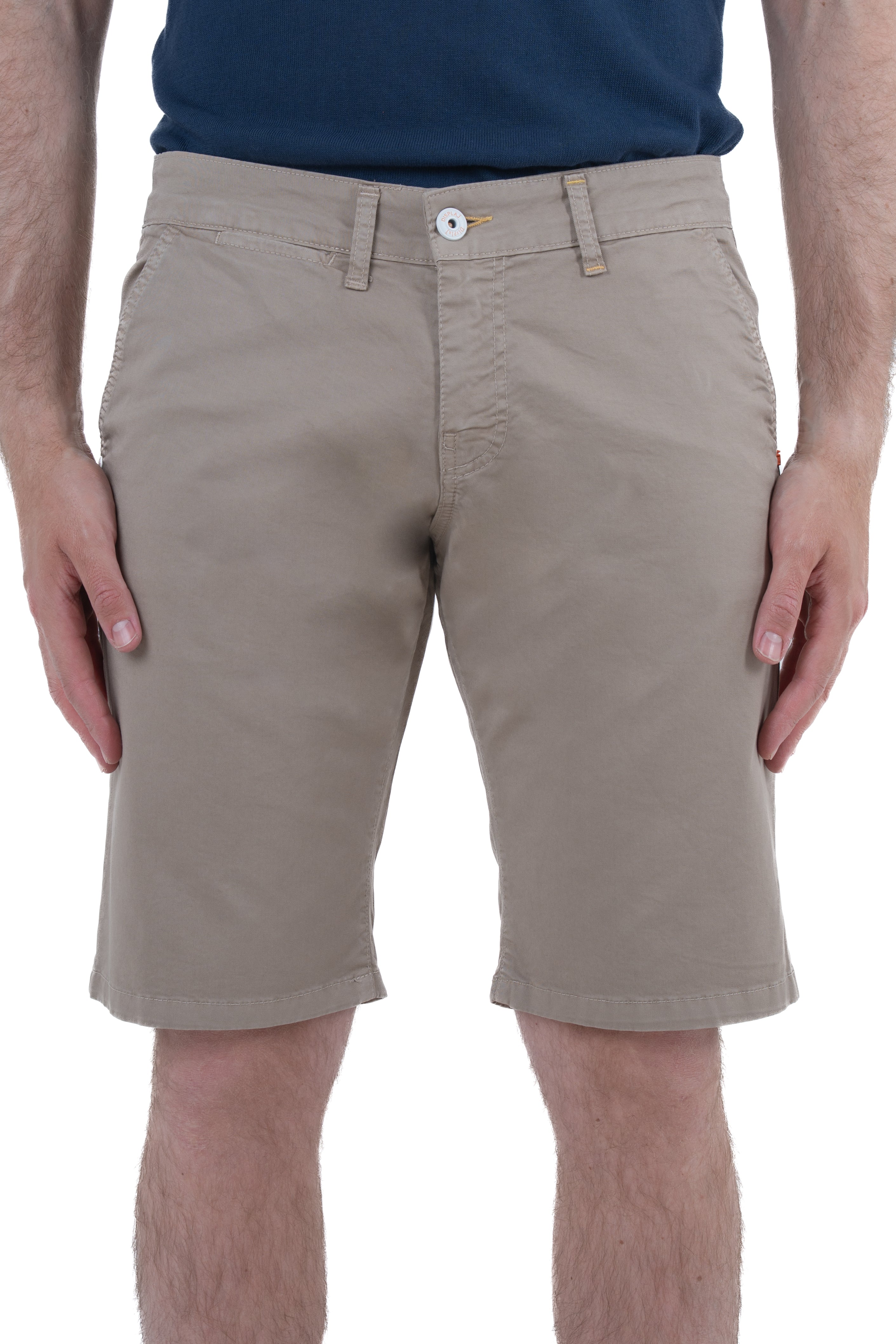Bermuda in cotton slim Cristian Raso green SS24