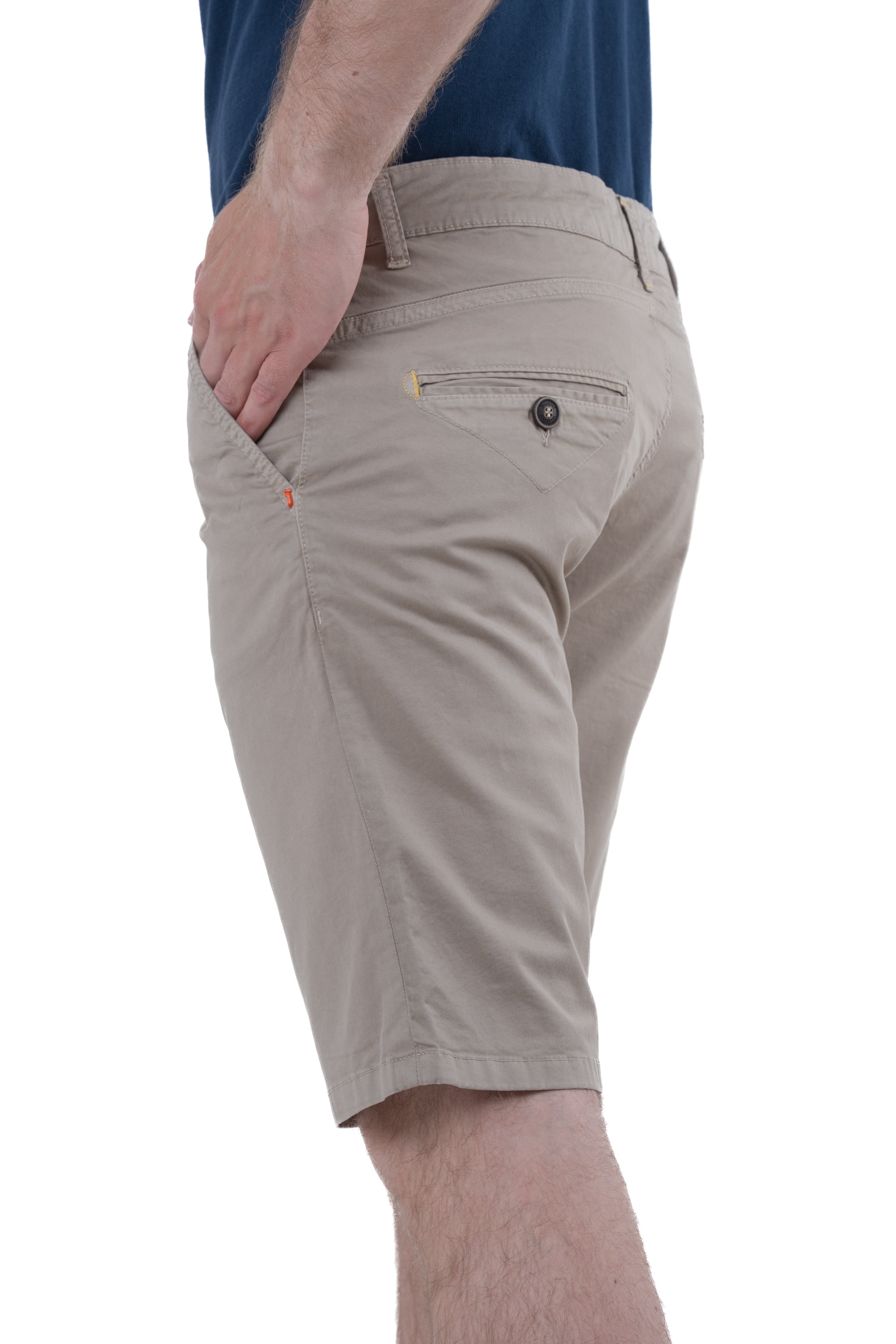 Bermuda in cotton slim Cristian Raso green SS24