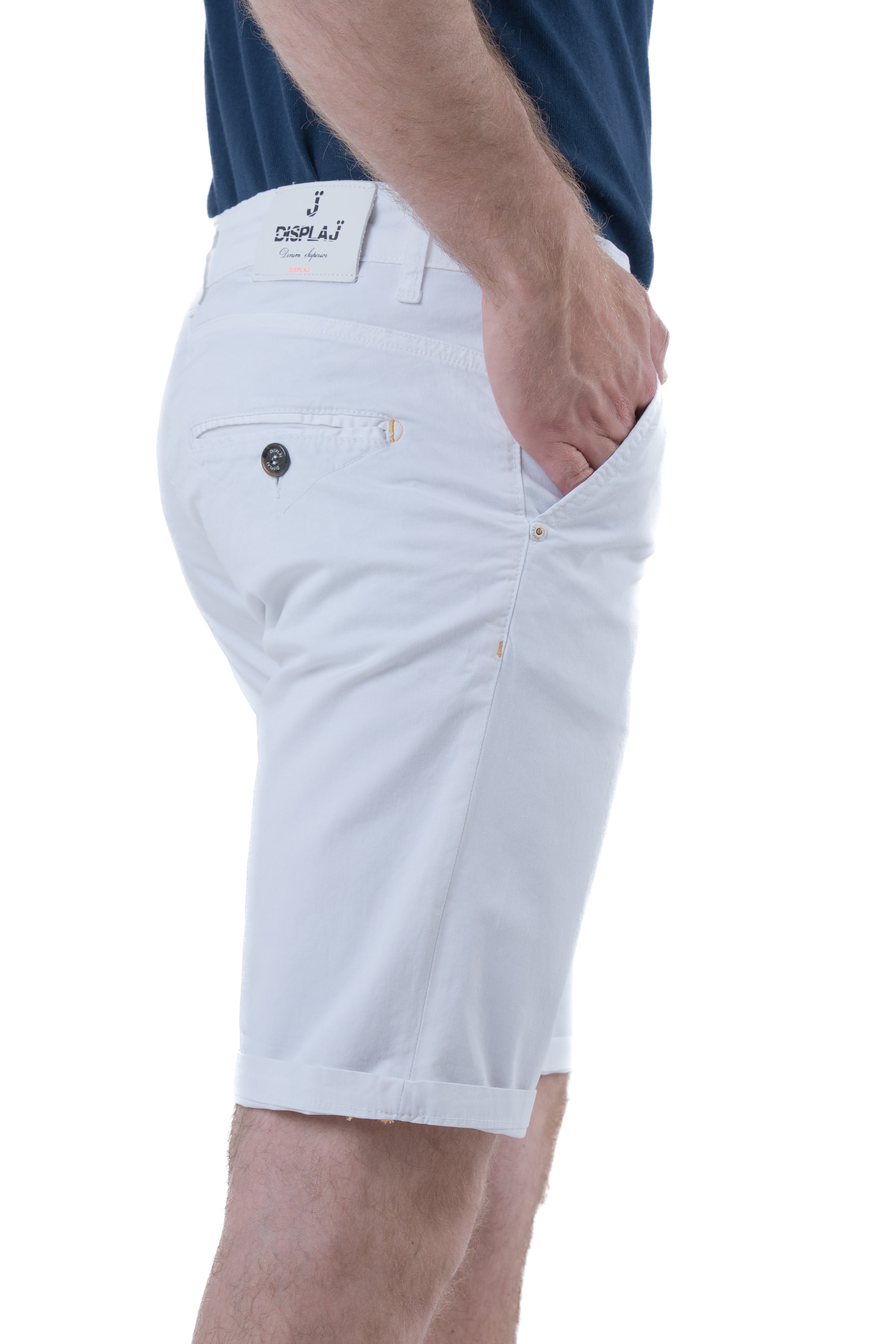 Bermuda in cotton slim Cristian Raso green SS24