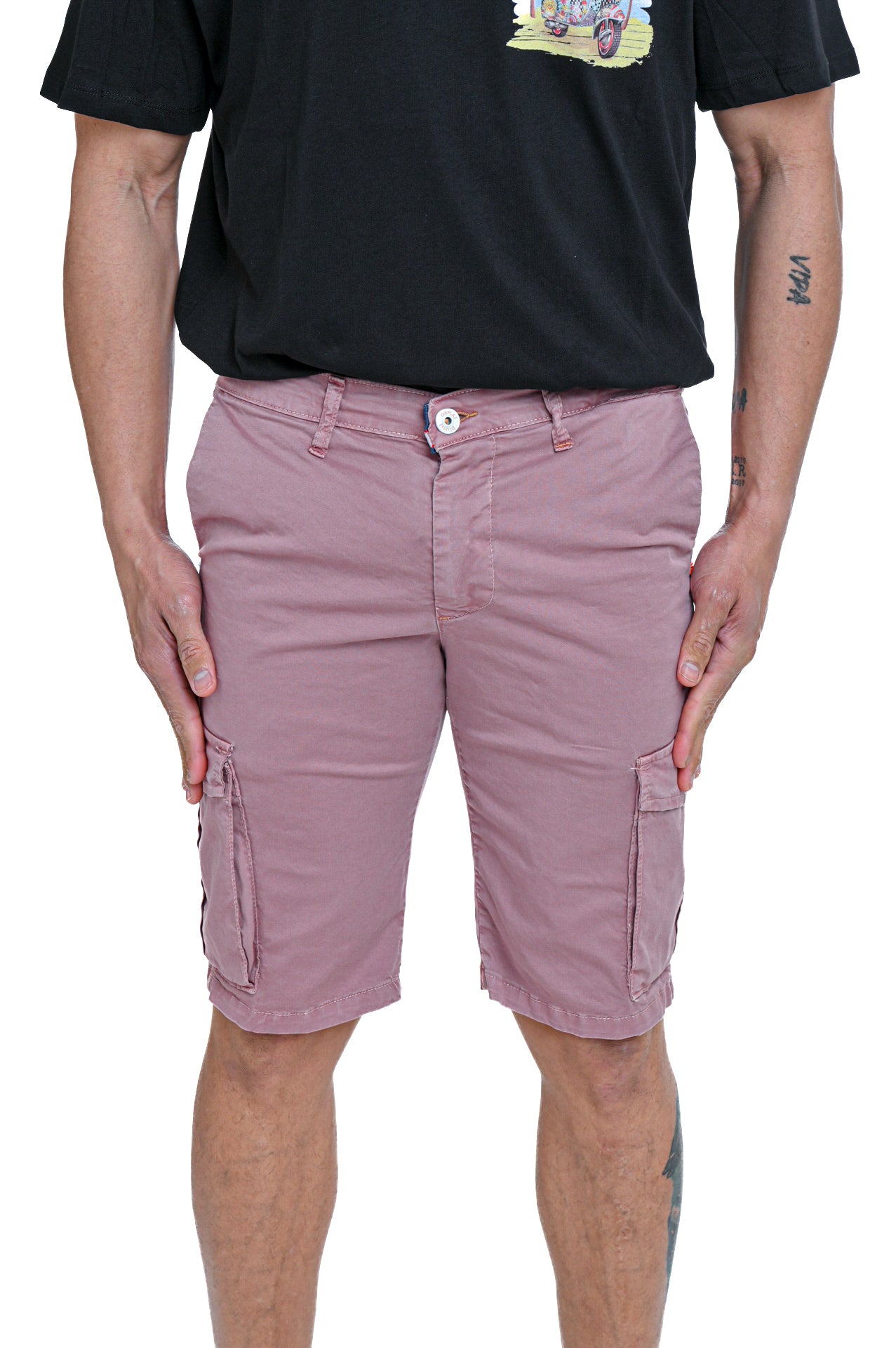 Sonic Slim Cotton Bermuda Shorts Tascone Green Aqua