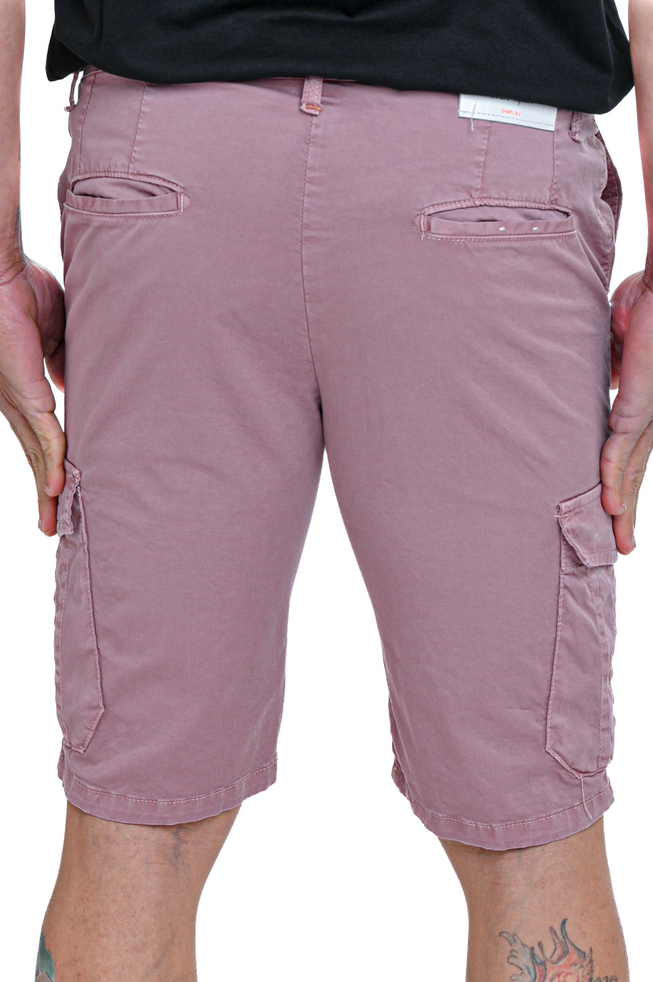 Sonic Tascone Pink slim cotton Bermuda shorts