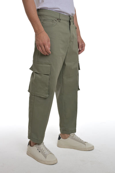 Classic Regular Rock Pocket Green Pants SS25