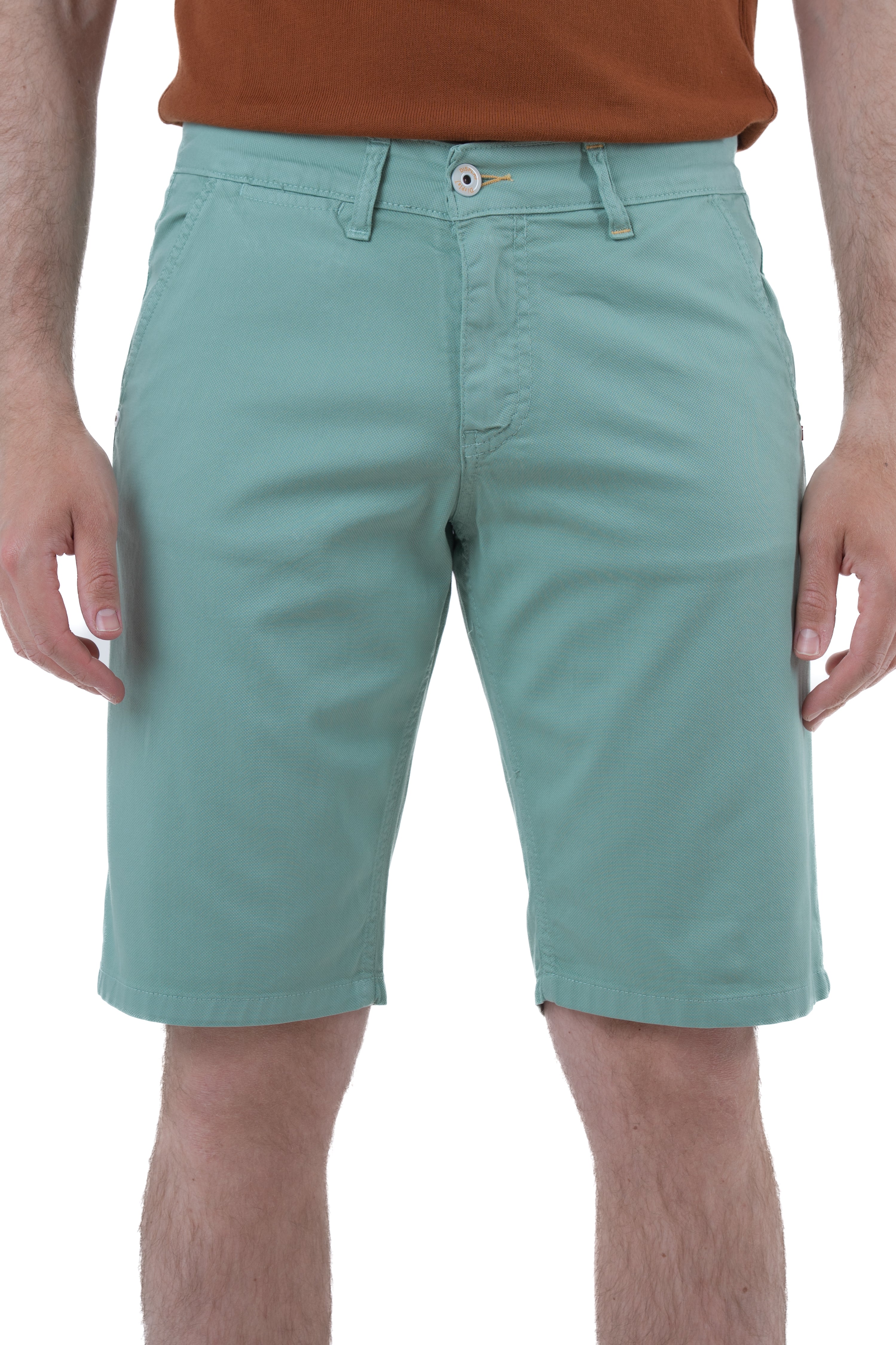 Cristian Maldive Beige SS25 slim cotton Bermuda shorts