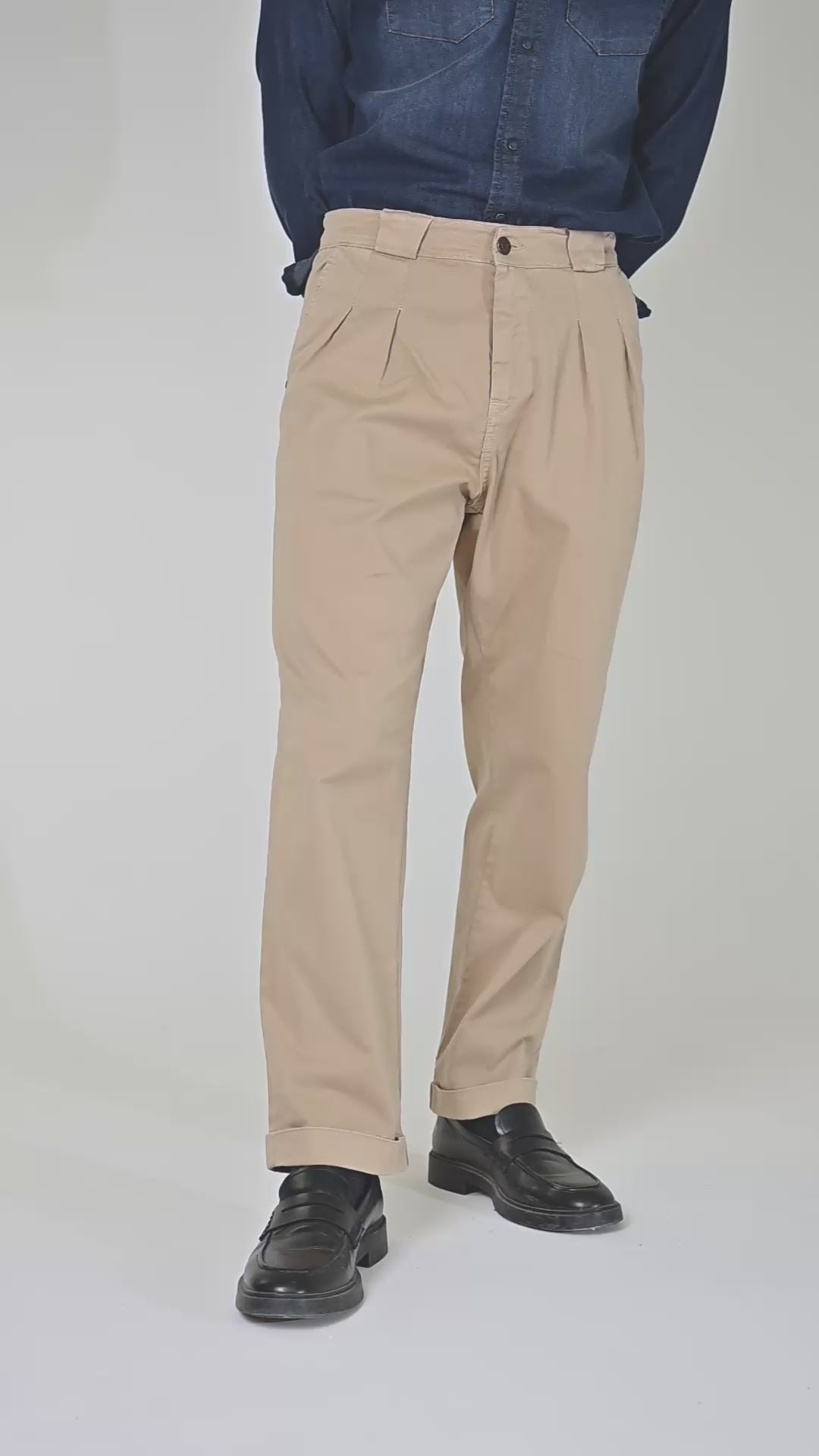 Classic loose trousers Dance Bull beige FW24/25