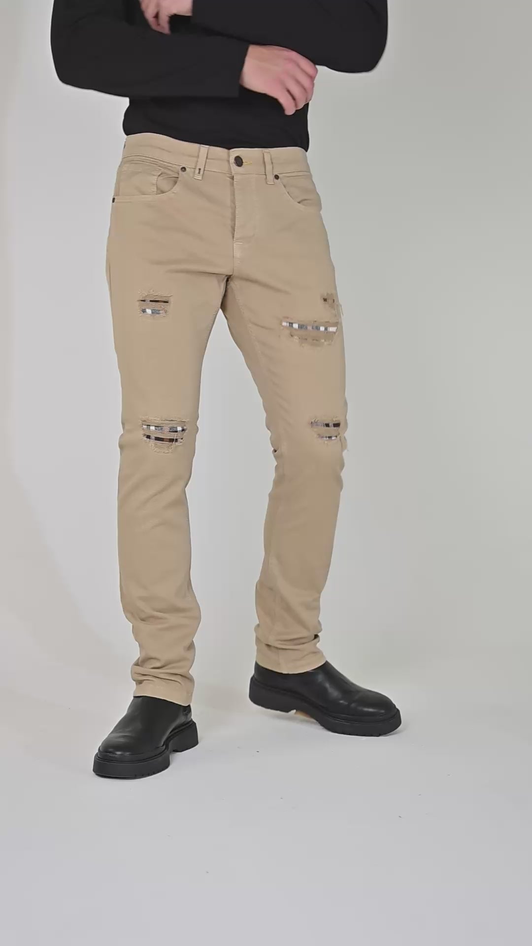 Pantaloni Slim New London Bull Beige